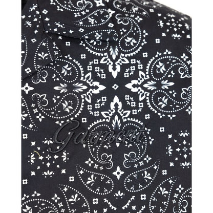 Paisley Bandana Short Sleeves Shirt Black