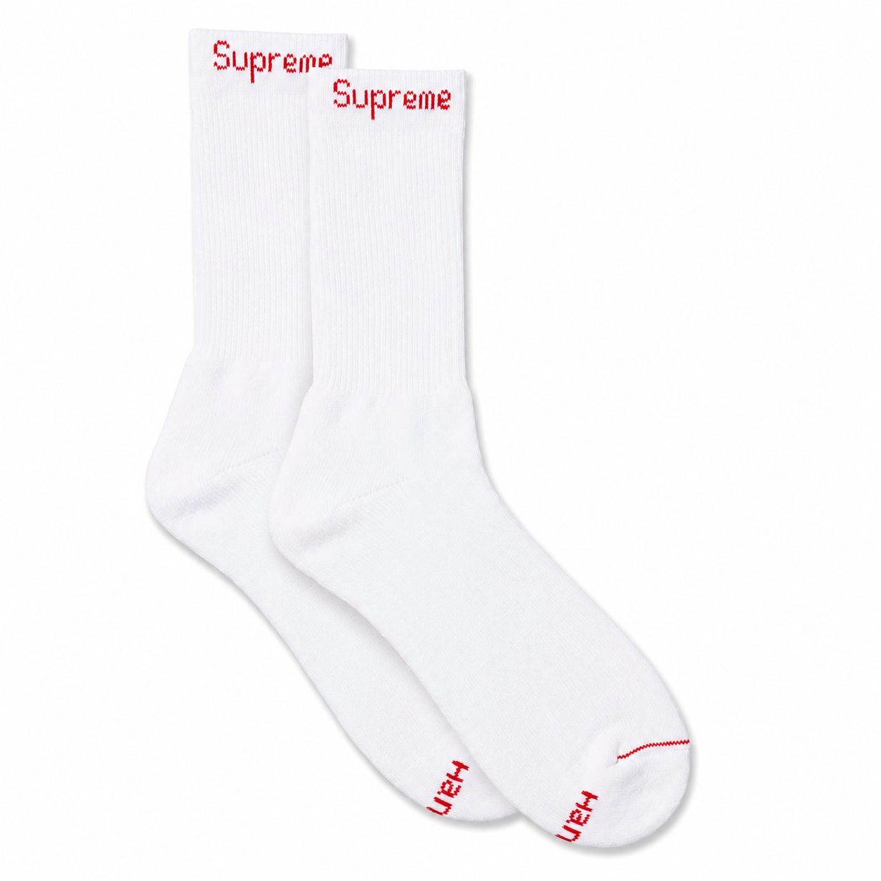 Supreme Hanes Socks White (Single Pair)