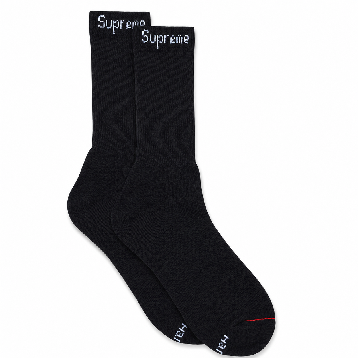 Supreme Hanes Socks Black (Single Pair)