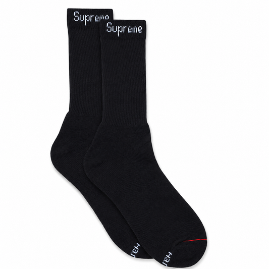 Supreme Hanes Socks Black (Single Pair)