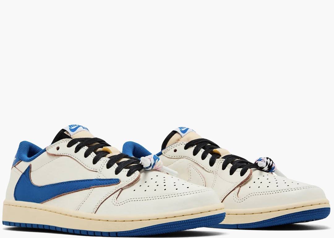 Jordan 1 Retro Low OG SP Fragment x Travis Scott Sail Military Blue