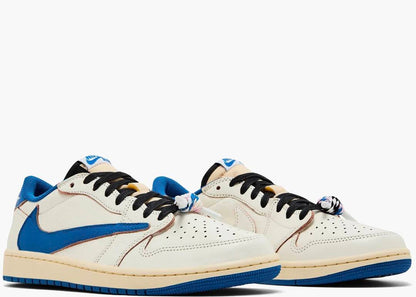 Jordan 1 Retro Low OG SP Fragment x Travis Scott Sail Military Blue