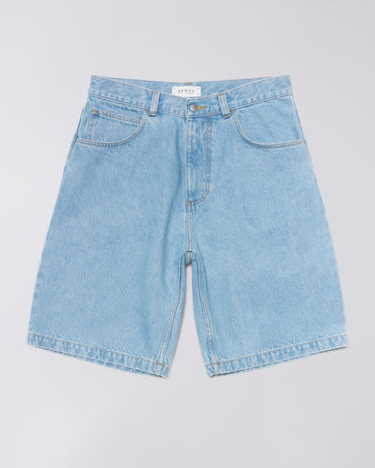 Worker Short Blue Heavy Bleach Wash