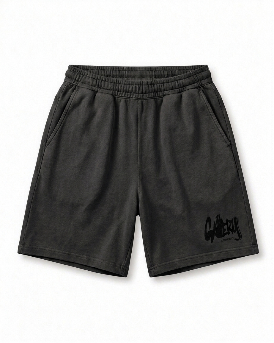 Relaxed Sweatshort Gallery Logo Vintage Black