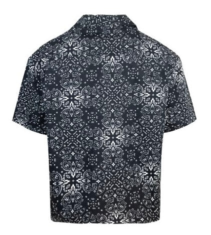 Paisley Bandana Short Sleeves Shirt Black