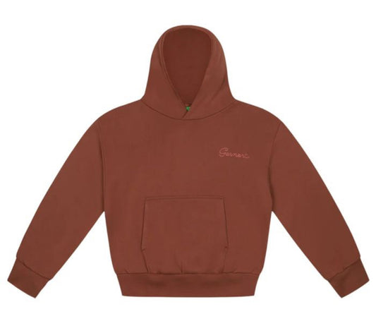 Double Layer Hoodie Mocha Brown