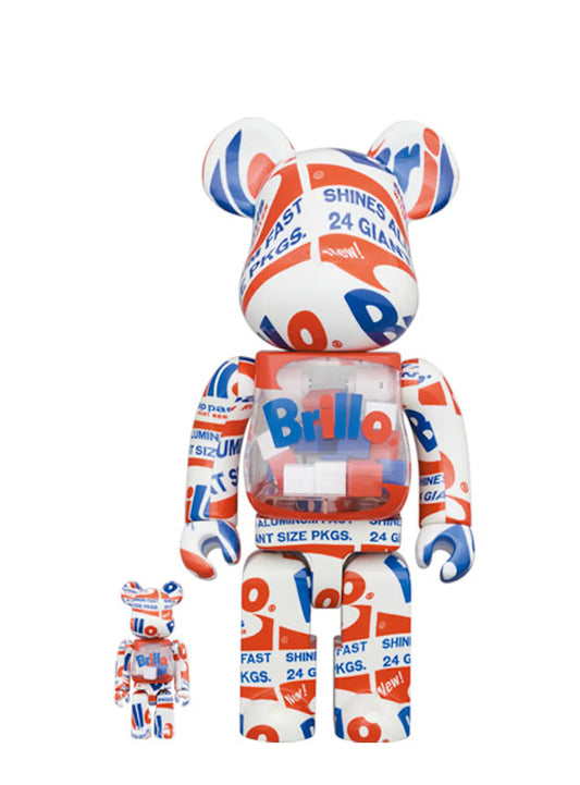 Andy Warhol Brillo 2022  Be@rbrick 400% + 100%