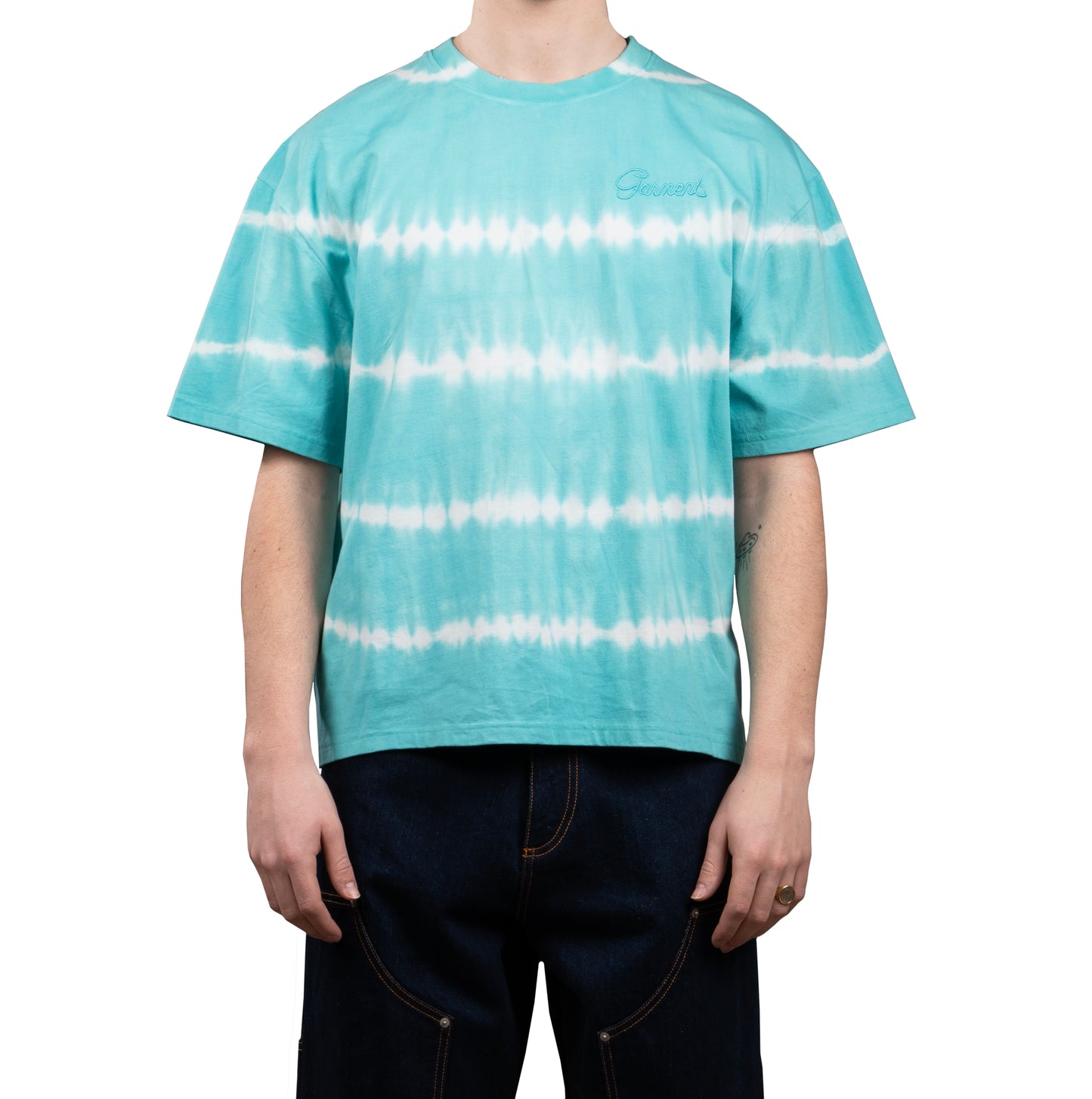 Shibori Dyed Tee Acquamarina