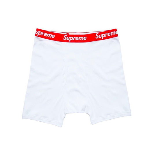 Supreme Hanes Boxer Briefs White